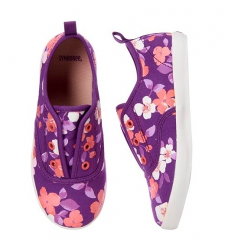 Gymboree Кеды фиолетовые в цветы для девочки