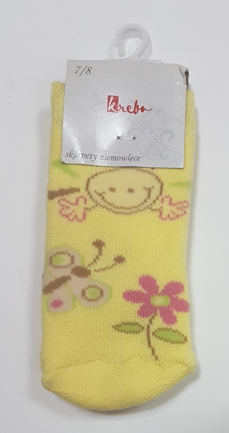 Krebo Носки махровые для малышей желтые