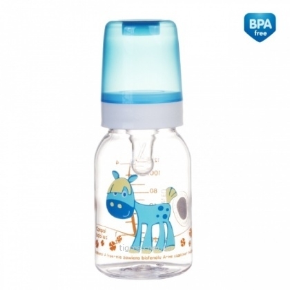 Canpol. Бутылка 120 мл с рисунком (BPA FREE), коллекция "Веселые зверюшки"