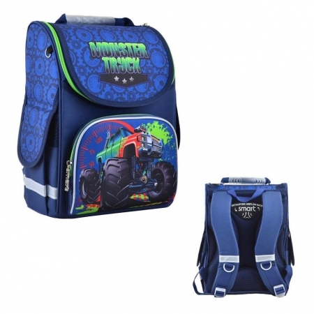 Smart Каркасный школьный рюкзак Monster truck