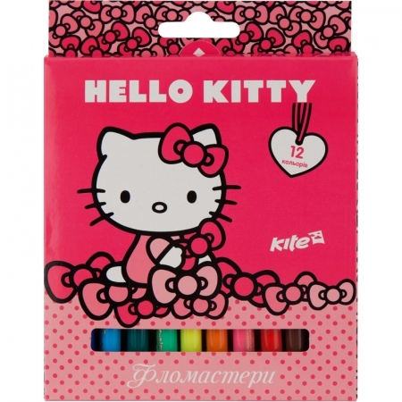 Kite Фломастеры 12 цветов Hello Kitty