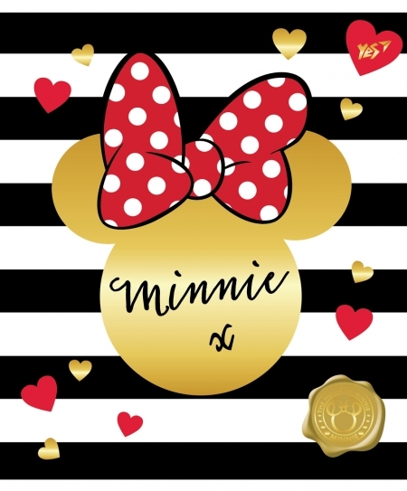 YES Тетрадь А5/12 кос Minnie Mouse gold