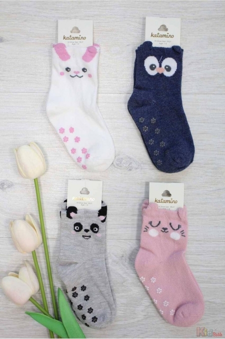 Katamino носки для девочки Мордочка с объемными ушками