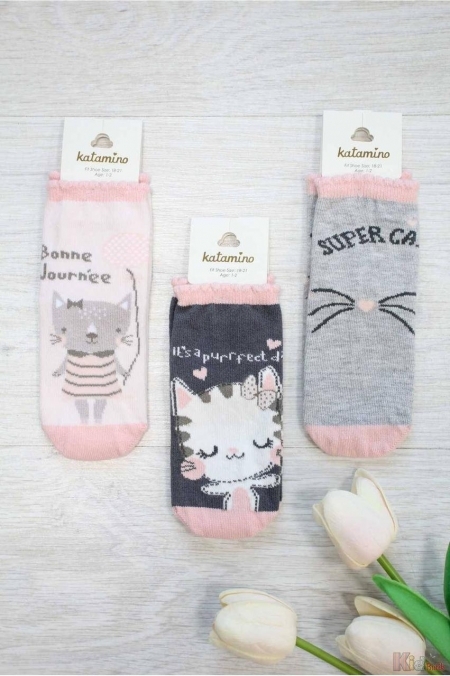 Katamino носочки с котиками Bonne Journee для девочки