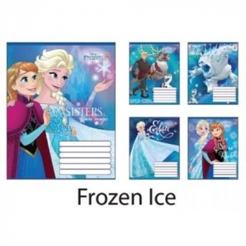 Тетрадь поштучно 12 листов, косая л. Frozen Ice ЗУ