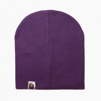 BAPE Трикотажная шапка темно-фиолетовая