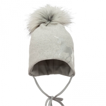 BROEL Зимняя шапка с единорогом на завязочках