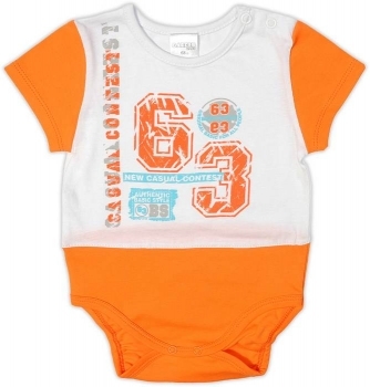 GARDEN BABY Боди футболка для мальчика 63 оранжевая