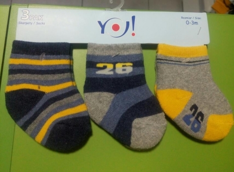 Yo!Комплект из 3-х носков махровых для новорожденных для мальчиков